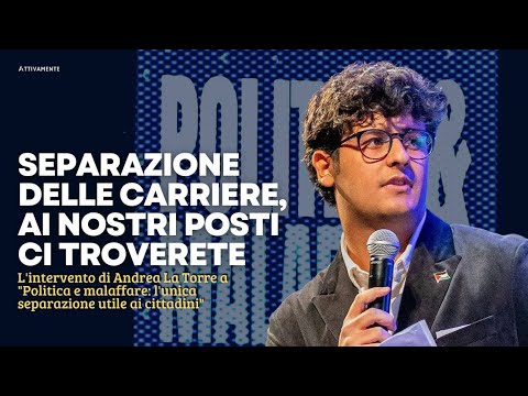 "Politics and Crime: The Only Separation That Benefits Citizens," a speech by Andrea La Torre.