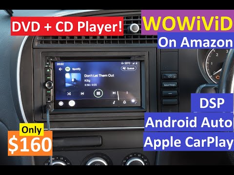 WOWiViD Car DVD / CD Player 7 inch with Apple CarPlay + Android Auto