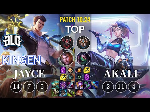 BLG Kingen Jayce vs Akali Top - KR Patch 10.24