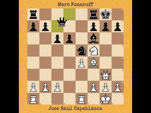 Jose Raul Capablanca vs Marc Fonaroff | Casual game, 1918 #chess
