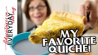 My Favorite Quiche (using the New Tart Pan from Pampered Chef)