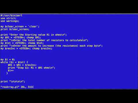PERL while loop example