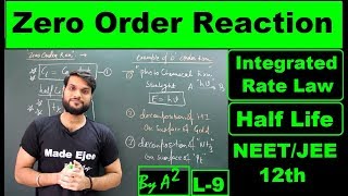 (L-9) Zero Order Reaction | Integrated Rate Law | Half Life | Chemical Kinetics By Arvind Arora
