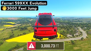 🥵3000FT Jump Ferrari 599XX Evo - Forza Horizon 4 #shorts