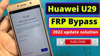 Huawei cun u29 FRP Bypass Tutorial Update 2022 || Huawei Y5II verifying your account solution