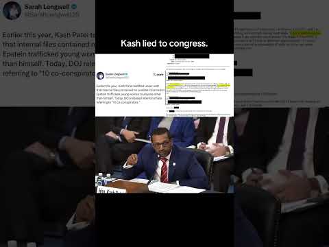 Kash Patel lied to Congress #duet #kashpatel #epstein #epsteinfiles #liar #congress #DOJ #lied #maga