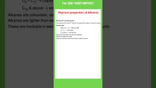 Physical properties of alkanes| organic chemistry
