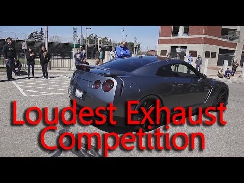 Loudest Exhaust Sound Car Revving Competition - Who Has The Loudest Noise Ever? Mustang? Video