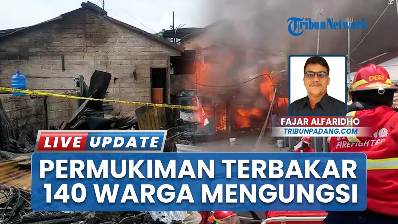 Belasan rumah terbakar di Padang, sekitar 140 warga mengungsi