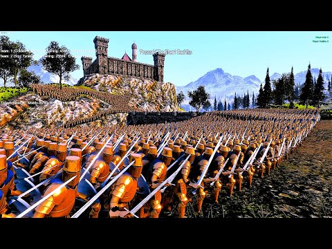 KNIGHTS EPIC BATTLE to Protect Castle UNDER SIEGE - Ultimate Epic Battle Simulator UEBS