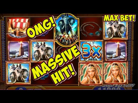 👑MASSIVE MAX BET LINE HIT INSANE WIN on Alexander The Great Slot Machine!  WMS Classic Live Play