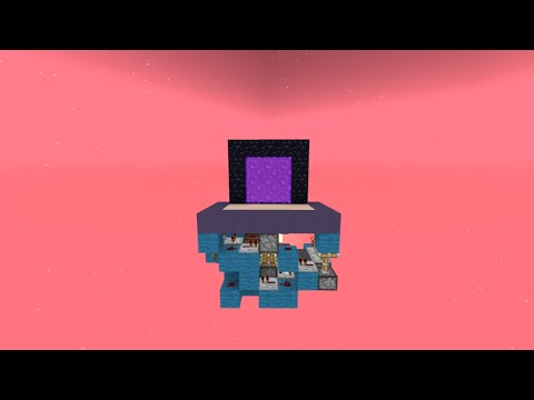 Minecraft PC 1.8: Tiny Hipster Nether Portal - Tutorial (Survival Friendly)