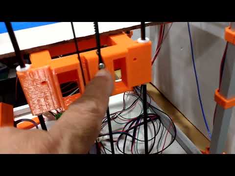 MIA Wink™ Super Ultralight PLA Rails on Carbon Rods and Aluminum Frame Core XY 3D Printer .