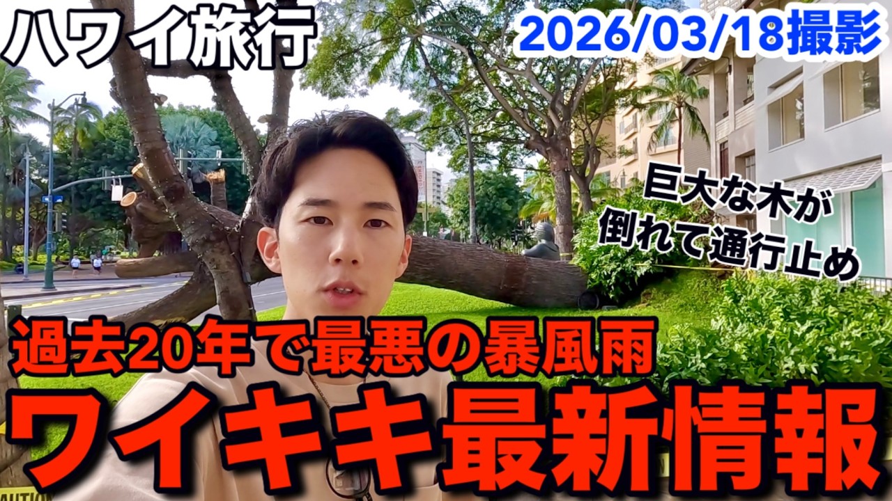 【ハワイ旅行】過去20年で最悪…各地に被害をもたらした嵐が過ぎ去った直後のワイキキの最新の様子をお届けします【海外eSIM】