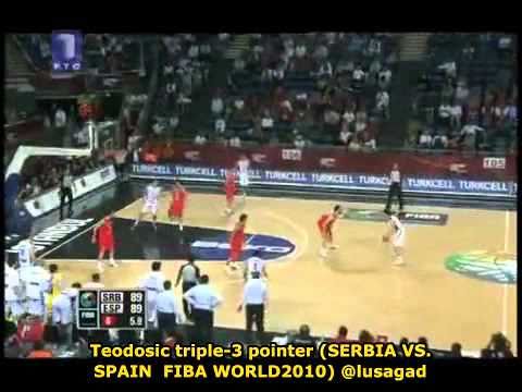 Teodosic triple- 3-pointer SERBIA VS. SPAIN  FIBA WORLD 2010 @lusagad