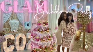 GLAM BIRTHDAY PARTY VLOG *all things pink*