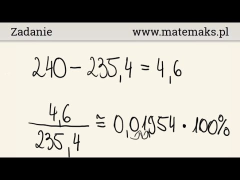 Matura próbna - błąd względny przybliżenia