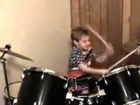 Brian Simmons  Drumming 4 years Old