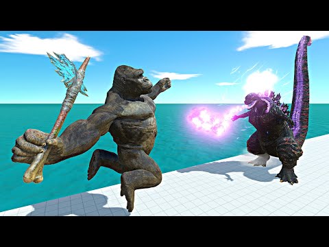 Growing King Kong vs Growing Shin Godzilla - Animal Revolt Battle Simulator