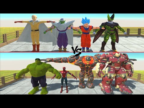 - 4 DRAGON BALL VS 4 THE AVENGERS P2 - Animal Revolt Battle Simulator