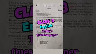 Class 8 English Onam exam question paper 2025 | Class 8 English onam exam Answer key