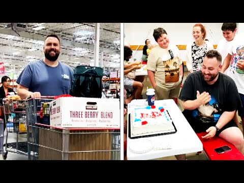 Wife Secretly Arranges Surprise Birthday Party For Hubby At Costco