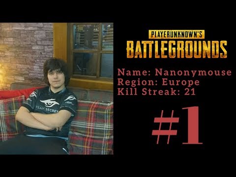 #1 Nanonymouse 21 Kill Streak - PUBG Gameplay Top 1 Solo Highlights - PLAYERUNKNOWN'S BATTLEGROUNDS