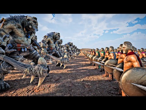 500 Giant Troll Surrounded by 500,000 Spartans - Ultimate Epic Battle Simulator 2 | UEBS 2