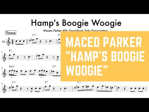 Maceo Parker - "Hamp's Boogie Woogie" Alto Saxophone Solo Transcription