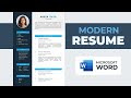 How To Create Resume In MS Word Modern Resume Template How To Make CV