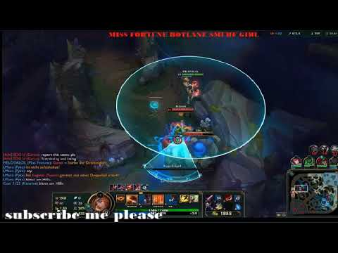 MISS FORTUNE SMURF VS NOOB SENNA - League of Legends