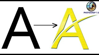 How to Create Logo in adobe Photoshop 7.0 || Alphabet 