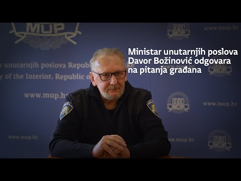 Ministar unutarnjih poslova Davor Božinović odgovara na pitanja građana