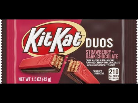 KIT KAT DUOS Strawberry and Dark Chocolate Candy Bar!