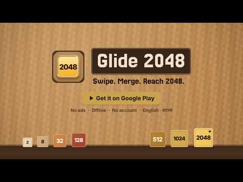Glide 2048: Merge Puzzle video thumbnail