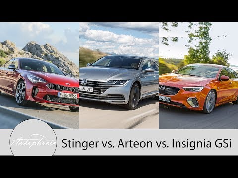 Vergleich: Kia Stinger vs. Opel Insignia GSi vs. VW Arteon / Pro und Contra Talk - Autophorie