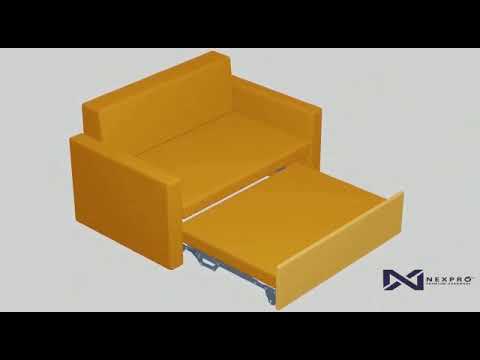 Powder coated mild steel sofa cum bed fittings with guide