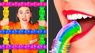 HOW TO SNEAK FOOD INTO ANYWHERE || Frozen Honey Jelly by 123GO! SCHOOL