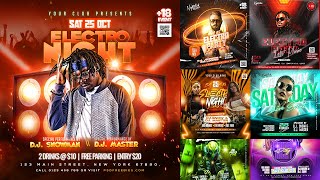 DJ Party Flyer Design PSD FREE DOWNLOAD In Photoshop Tutorial