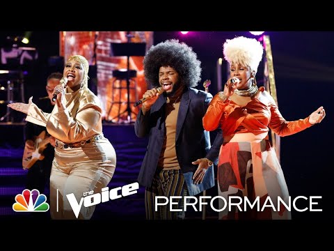 Victor Solomon, Dana Monique and Pia Renee Perform "Shining Star" - Voice Top 9 Performances 2021