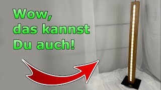 Eine moderne Stehlampe lieber selbst bauen, als viel Geld auszugeben.