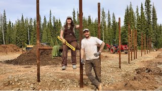 Building a Steel Pipe Garden Fence | Notching, Welding & Setting Posts