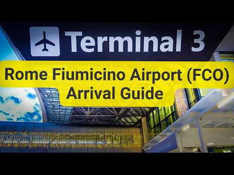 Rome Fiumicino Airport (FCO) Arrival Guide | T1 to T3, Bus, Taxi & Luggage Storage 🇮🇹