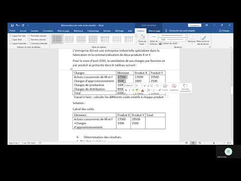contrôle de gestion I CAE traitement des charges indirectes