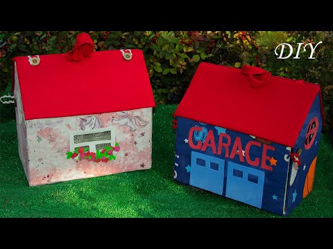 Кукольный домик для девочки и гараж для мальчика своими руками//Doll house and a garage