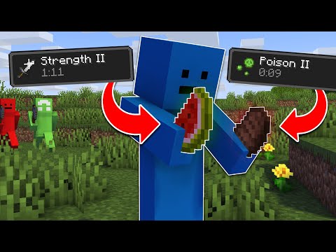 Minecraft Manhunt, But Food Gives You Random Potion Effects...