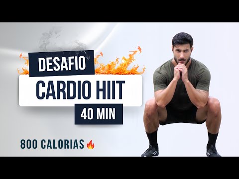 Treino Hiit de 40 MIN para gastar 800 calorias - sem repetições, sem equipamentos (em casa)