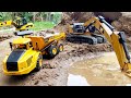 MOBIL TRUK MUAT PASIR LEWAT LUMPUR SIMULASI ALAT BERAT LOADER BEKO KERUK RC