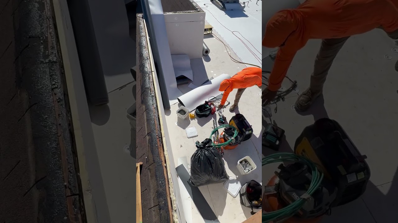 Flat Roof Demolished & Replaced with Tpo/Pvc #roofing #flatroof #rooftype #tpomembrane #perfectroof