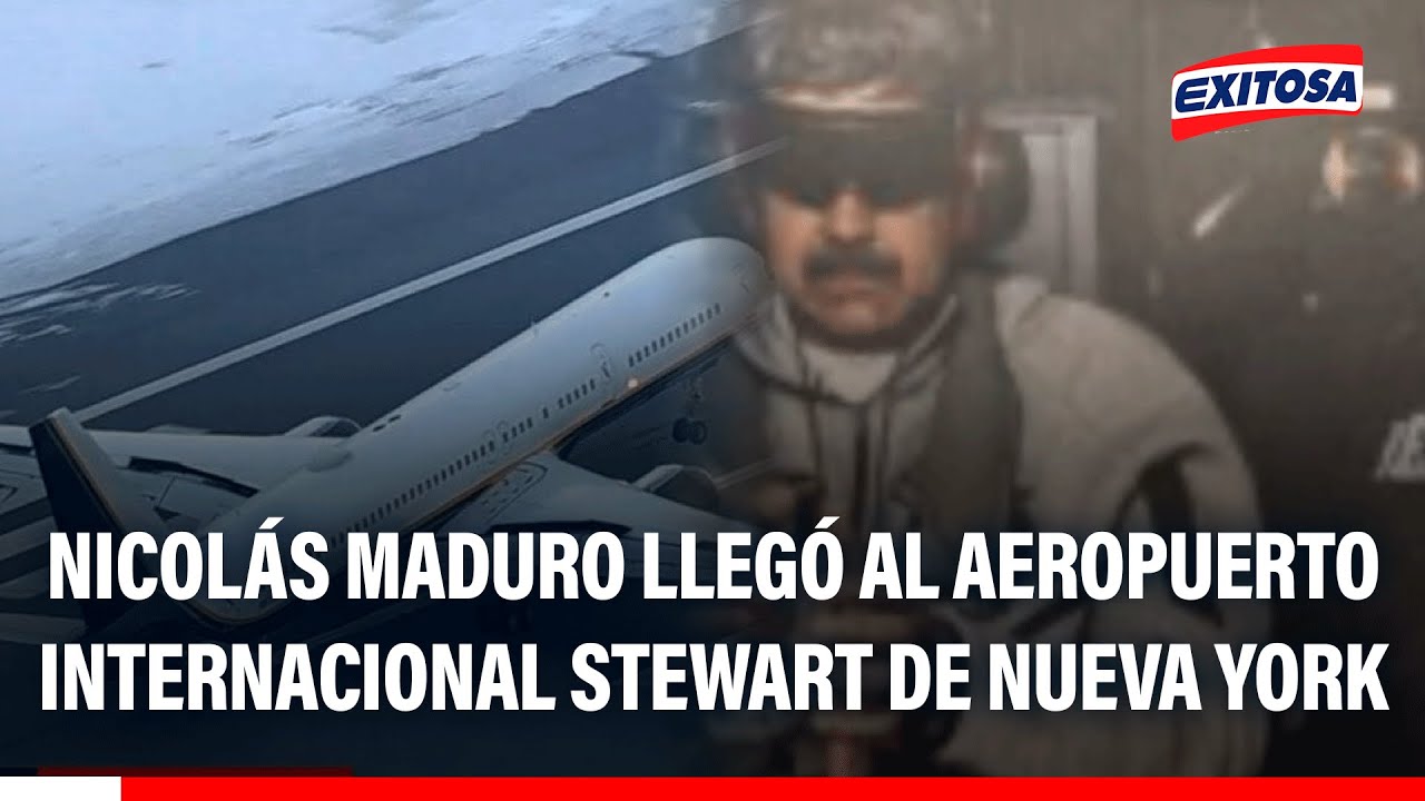 🔴🔵 Nicolás Maduro y su esposa llegaron al aeropuerto internacional Stewart de Nueva York